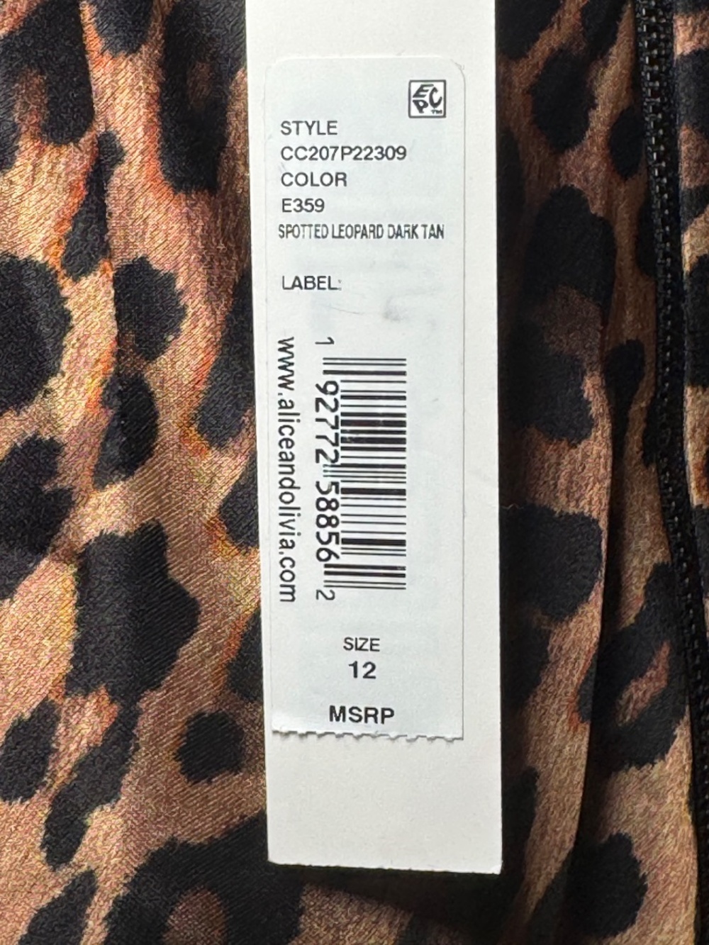 Alice + Olivia Maeve Asymmetrical Slip Skirt in Spotted Leopard - Picture 9 of 11